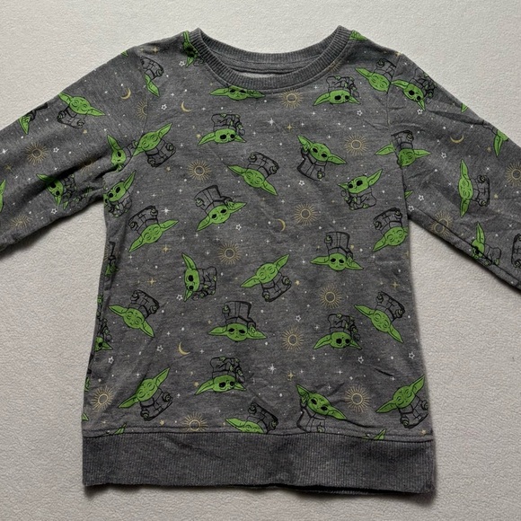 Star Wars Yoda pattern Kids Sweatshirt - Picture 2 of 5